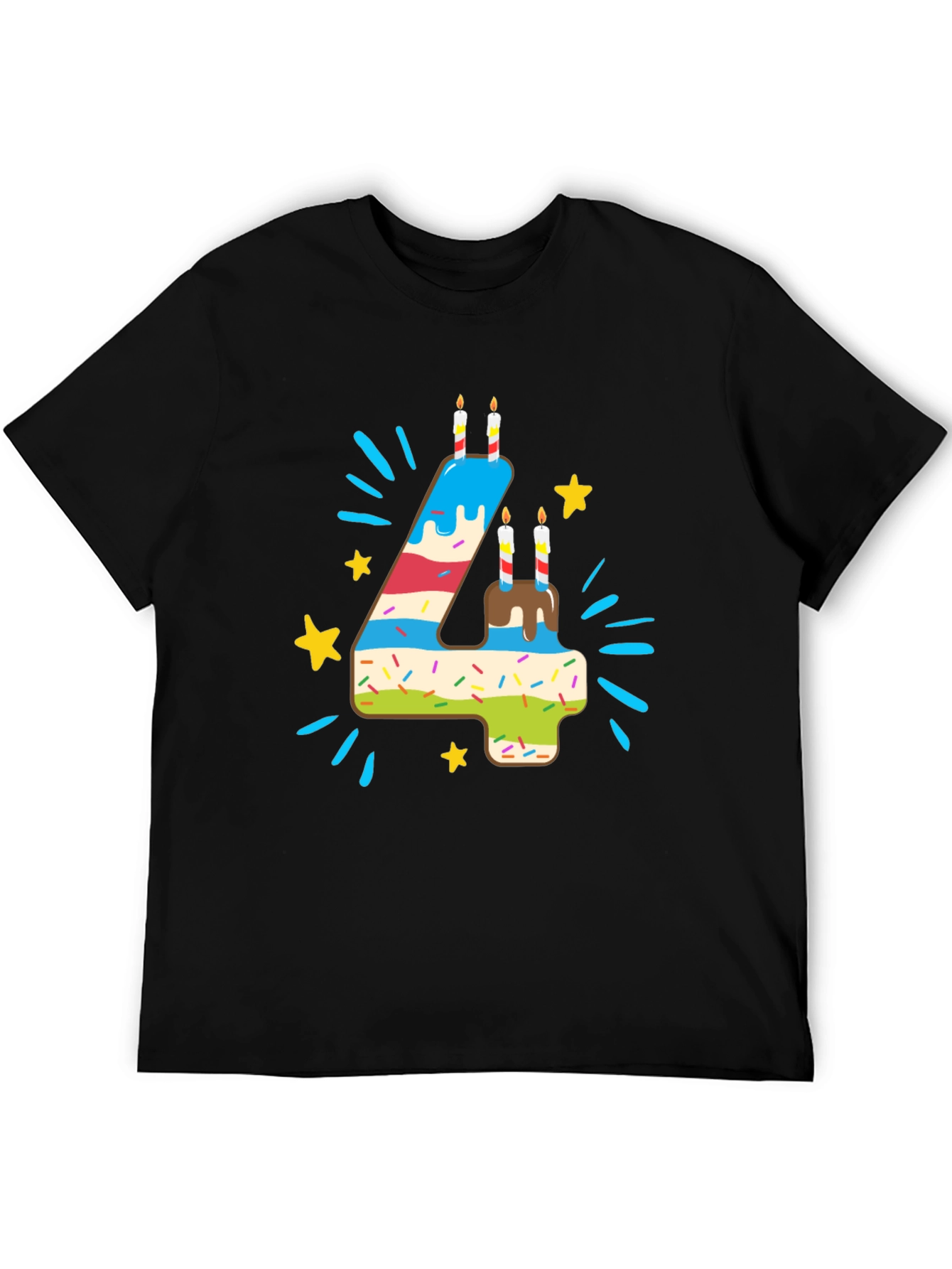 Birthday Number 4 T-Shirt - Fourth Birthday Tee