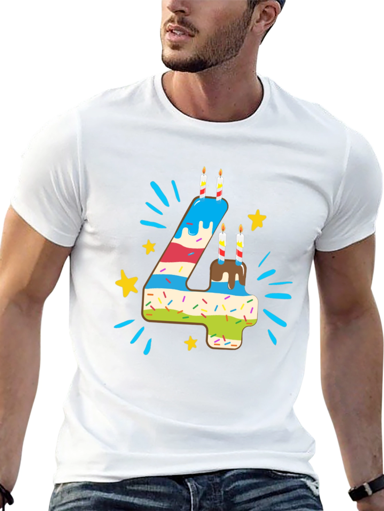 Birthday Number 4 T-Shirt - Fourth Birthday Tee
