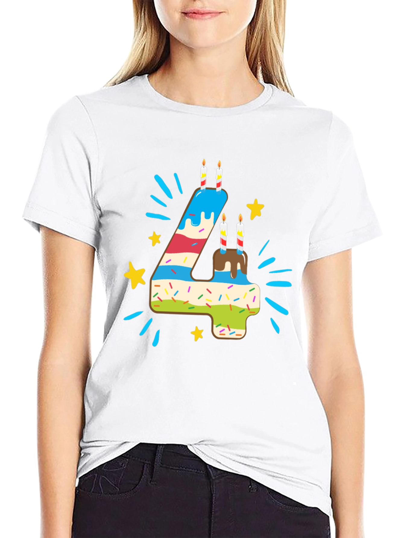 Birthday Number 4 T-Shirt - Fourth Birthday Tee