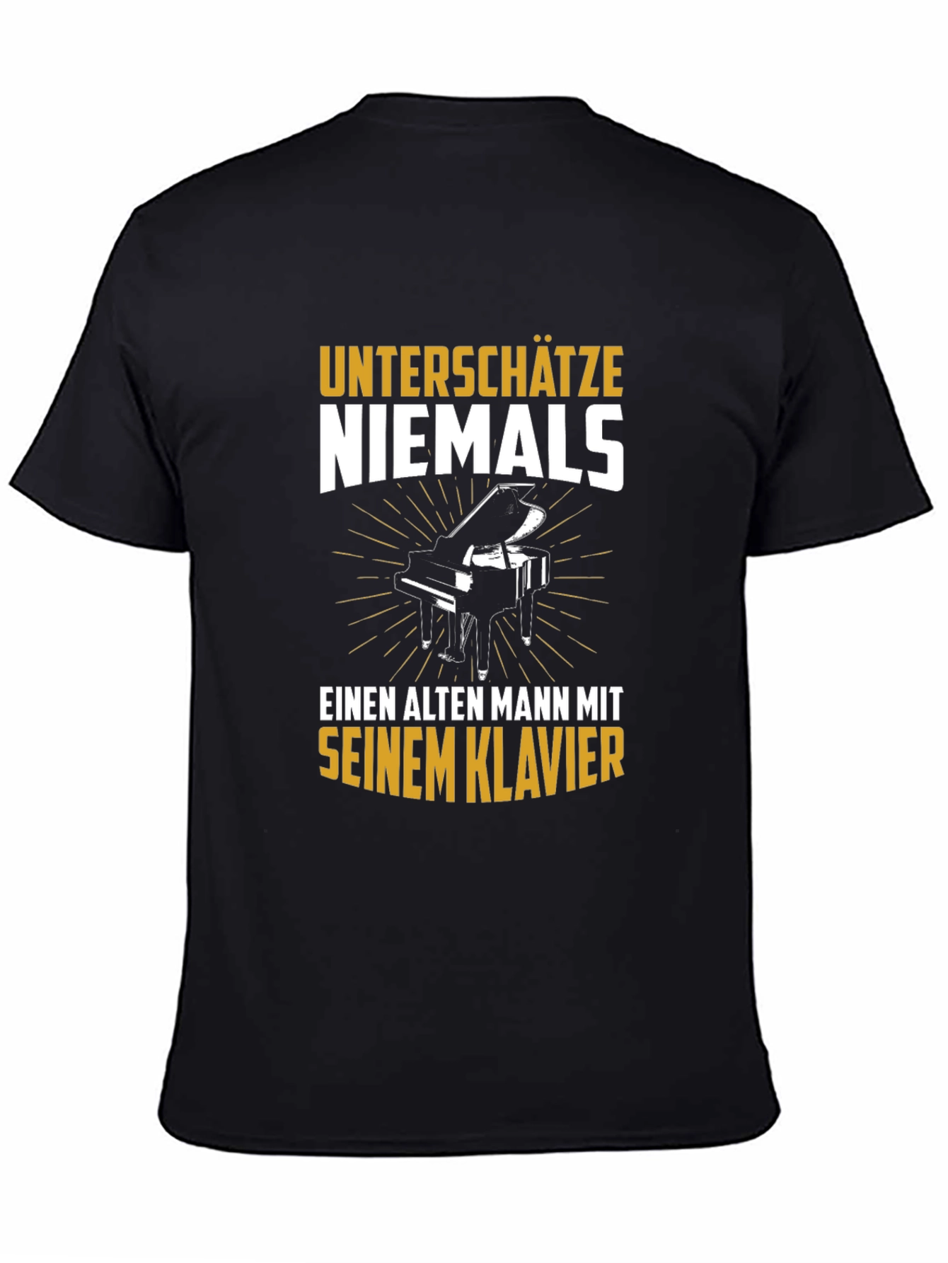 Old Man Piano T-Shirt - Never Underestimate Musician Tee