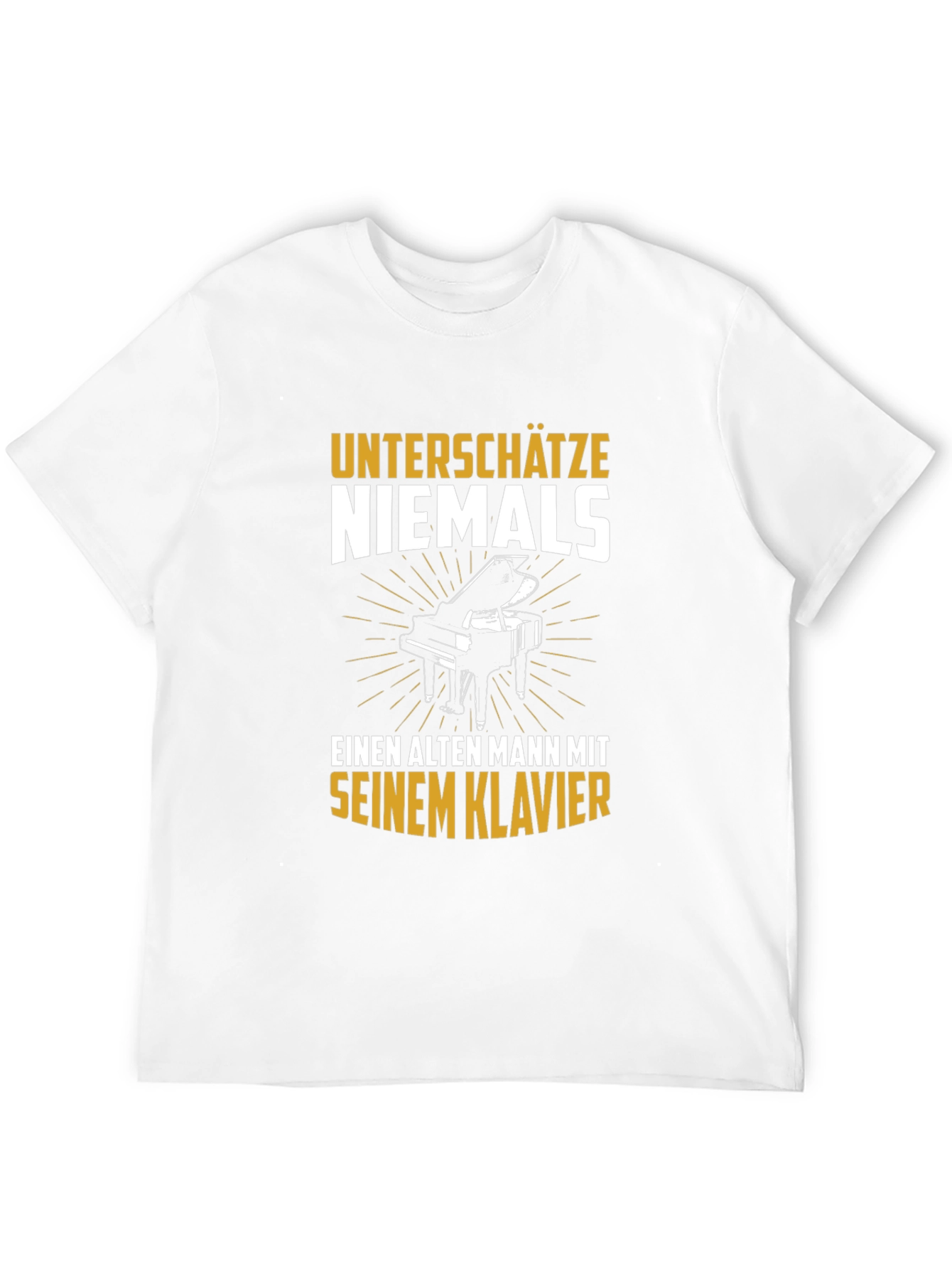Old Man Piano T-Shirt - Never Underestimate Musician Tee