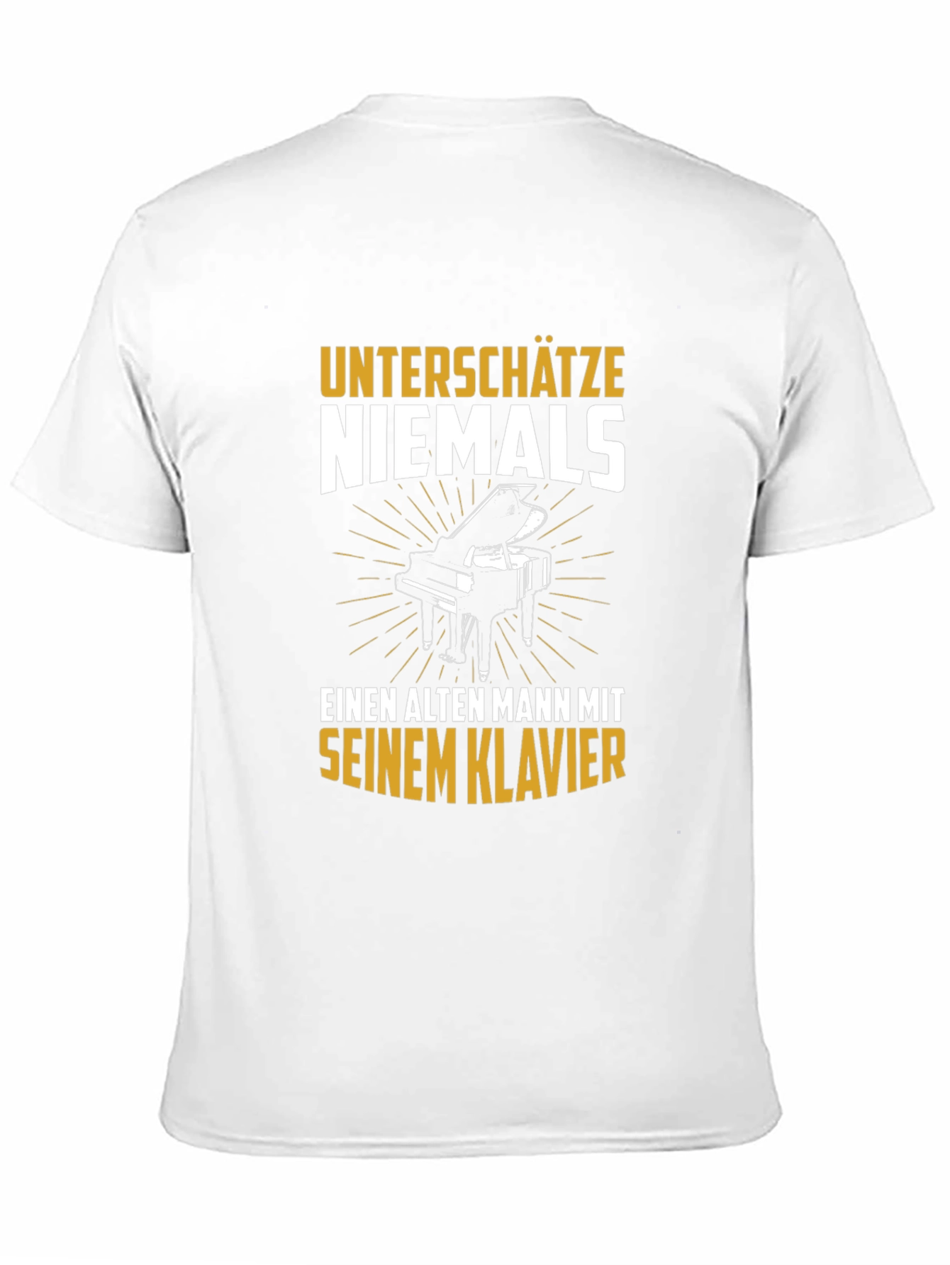 Old Man Piano T-Shirt - Never Underestimate Musician Tee