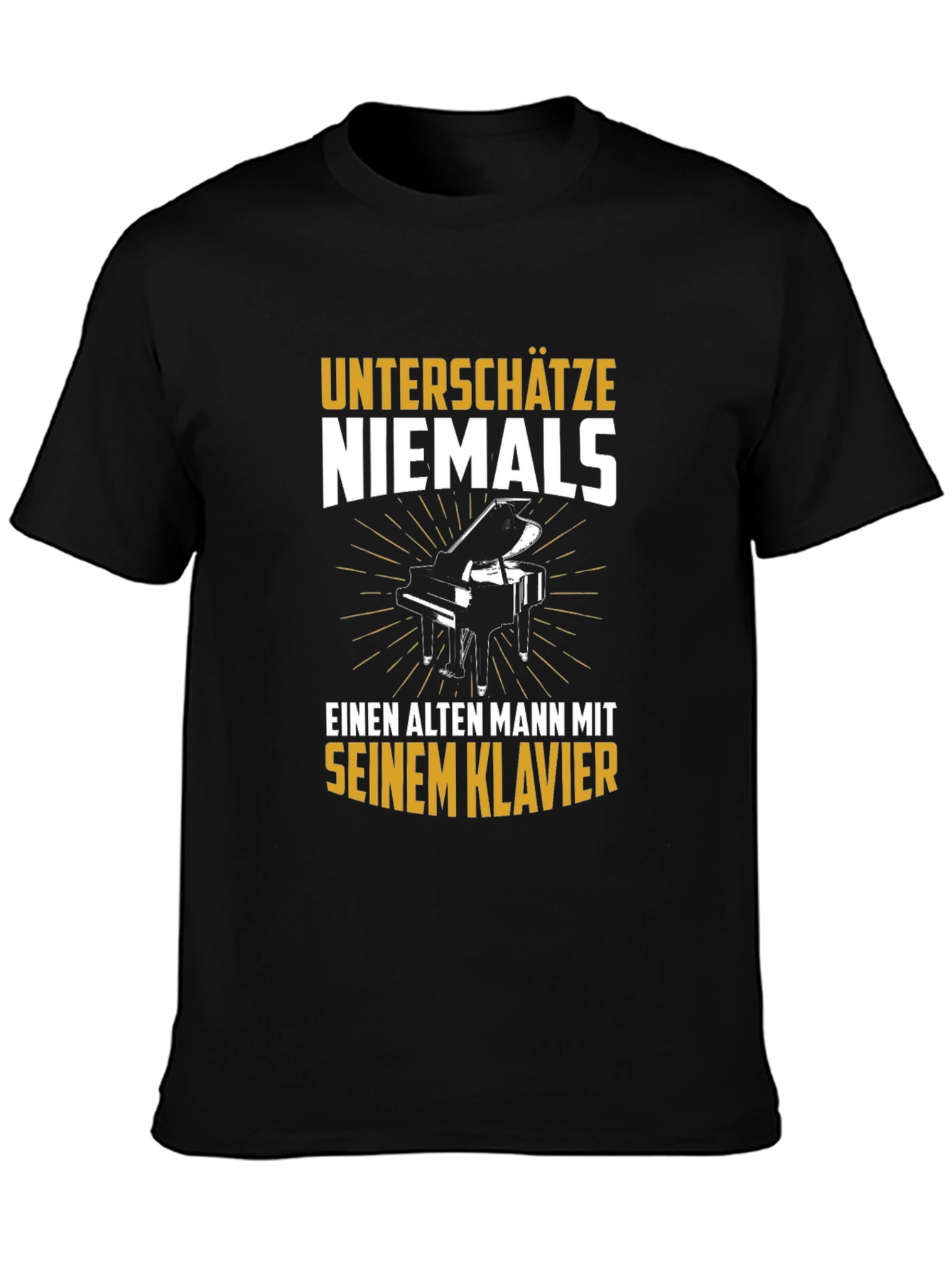 Old Man Piano T-Shirt - Never Underestimate Musician Tee