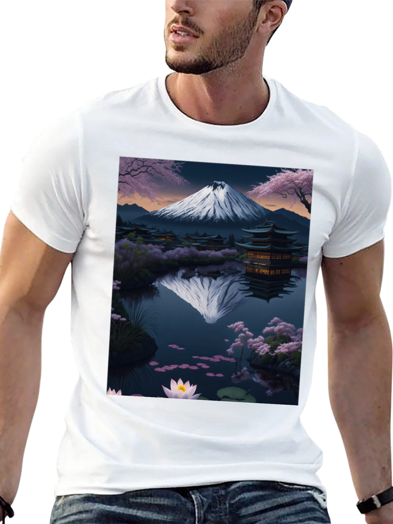 Mount Fuji Reflection Graphic Tee
