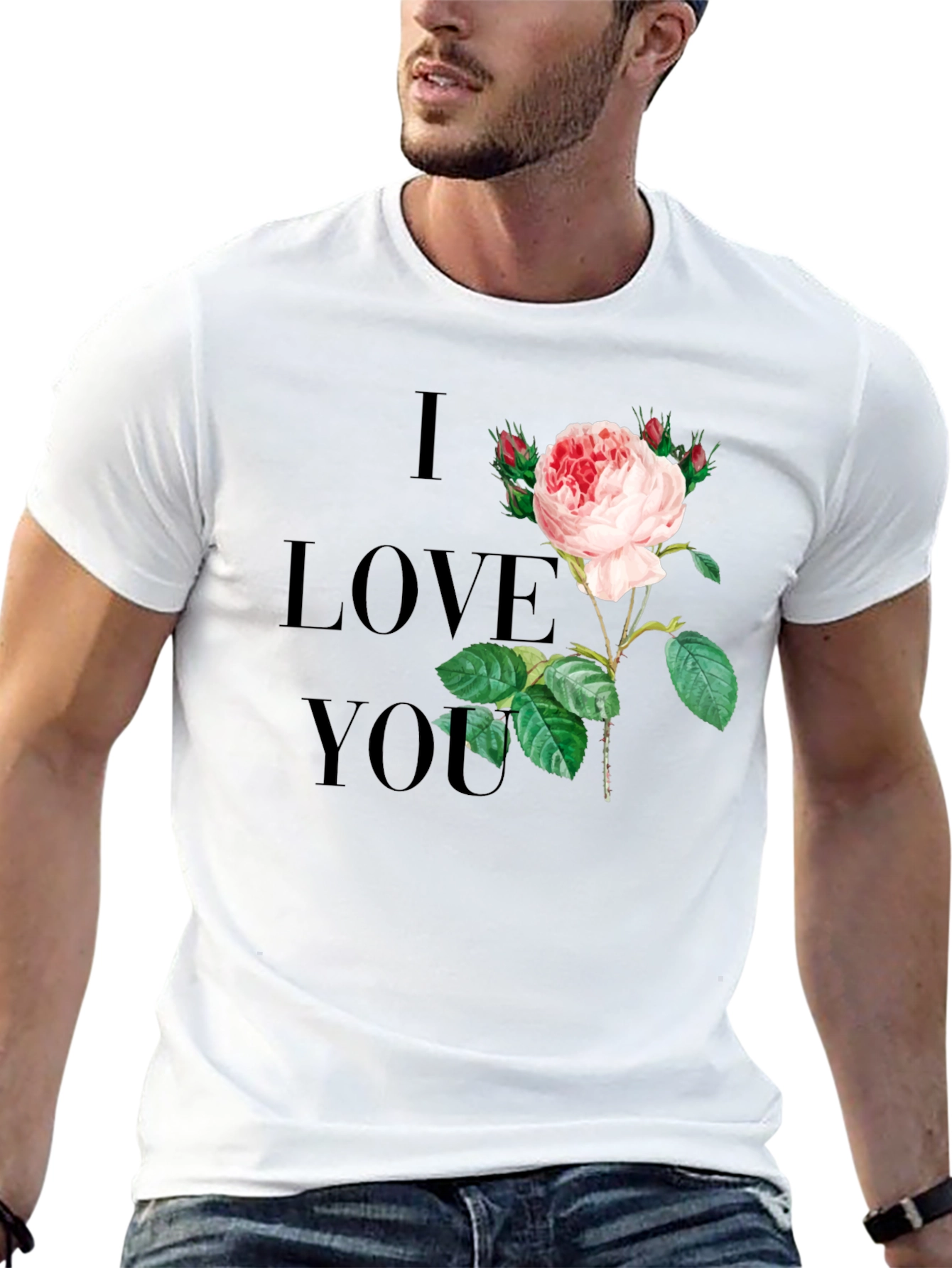 I Love You Rose Graphic Tee