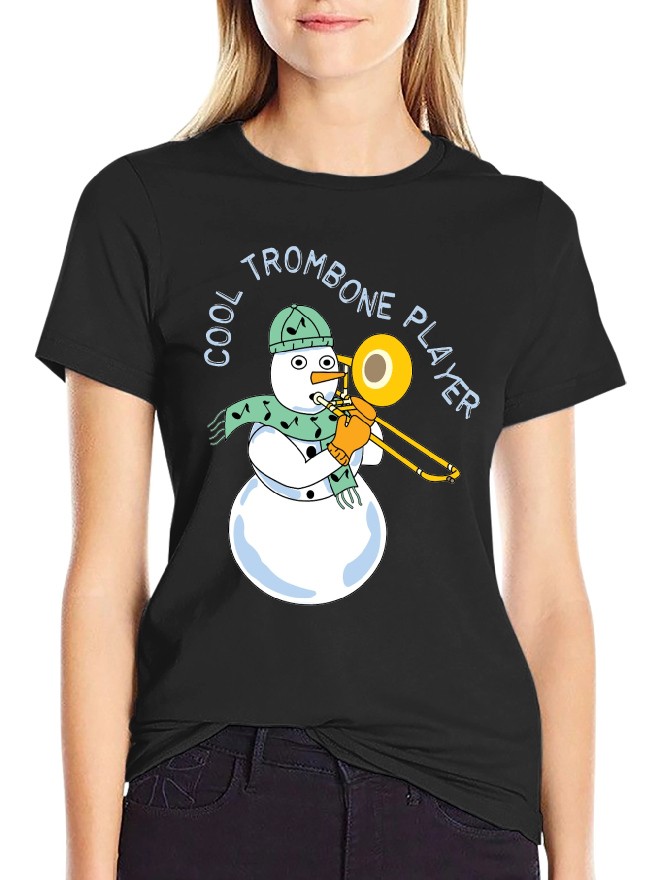 Cool Trombone Snowman T-Shirt
