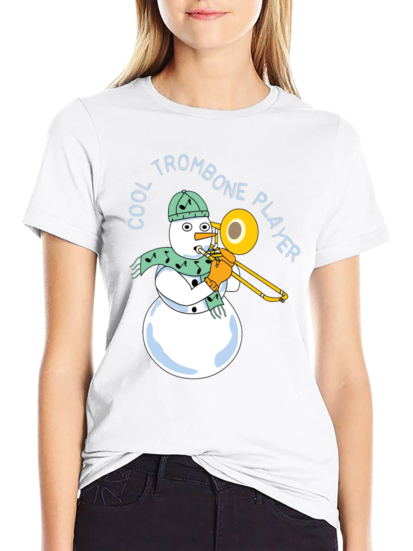 Cool Trombone Snowman T-Shirt