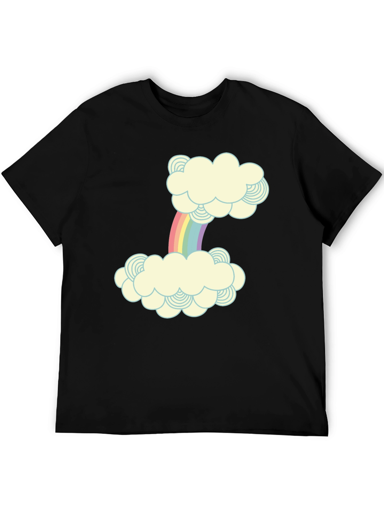 Rainbow Cloud Graphic Print T-Shirt