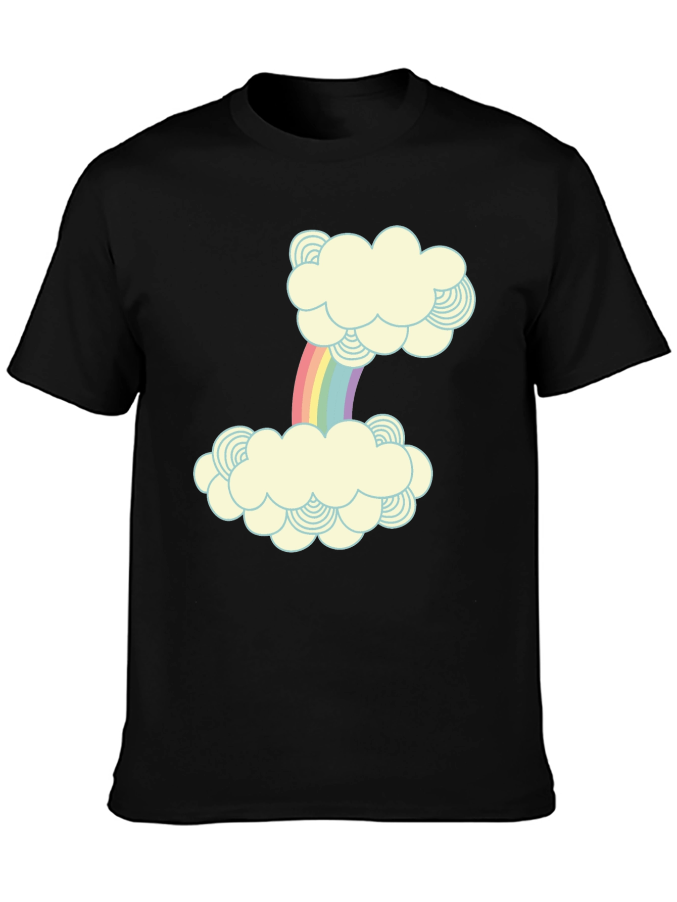 Rainbow Cloud Graphic Print T-Shirt