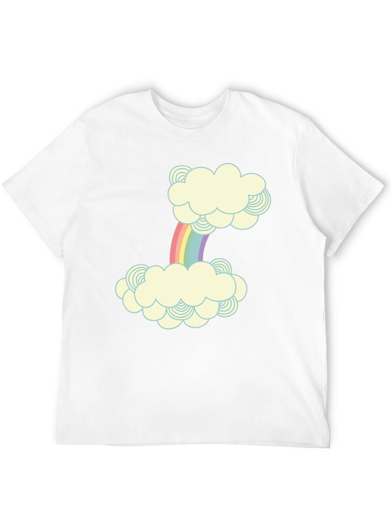 Rainbow Cloud Graphic Print T-Shirt