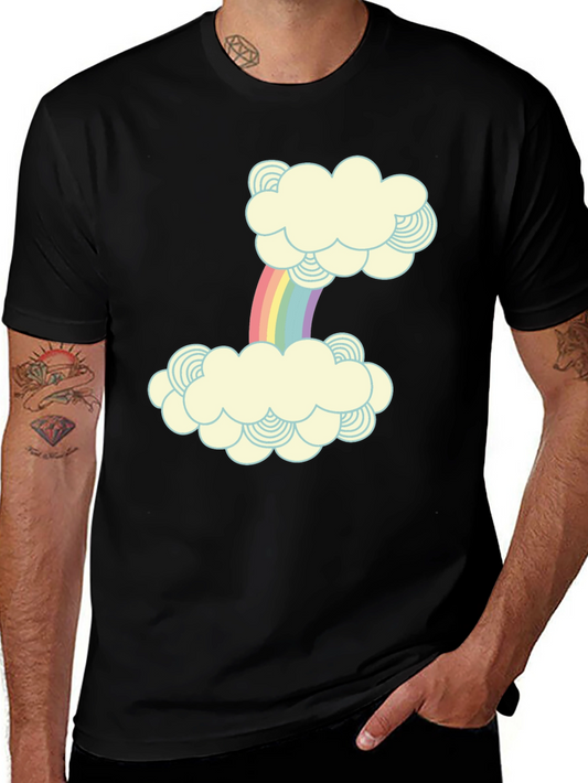 Rainbow Cloud Graphic Print T-Shirt