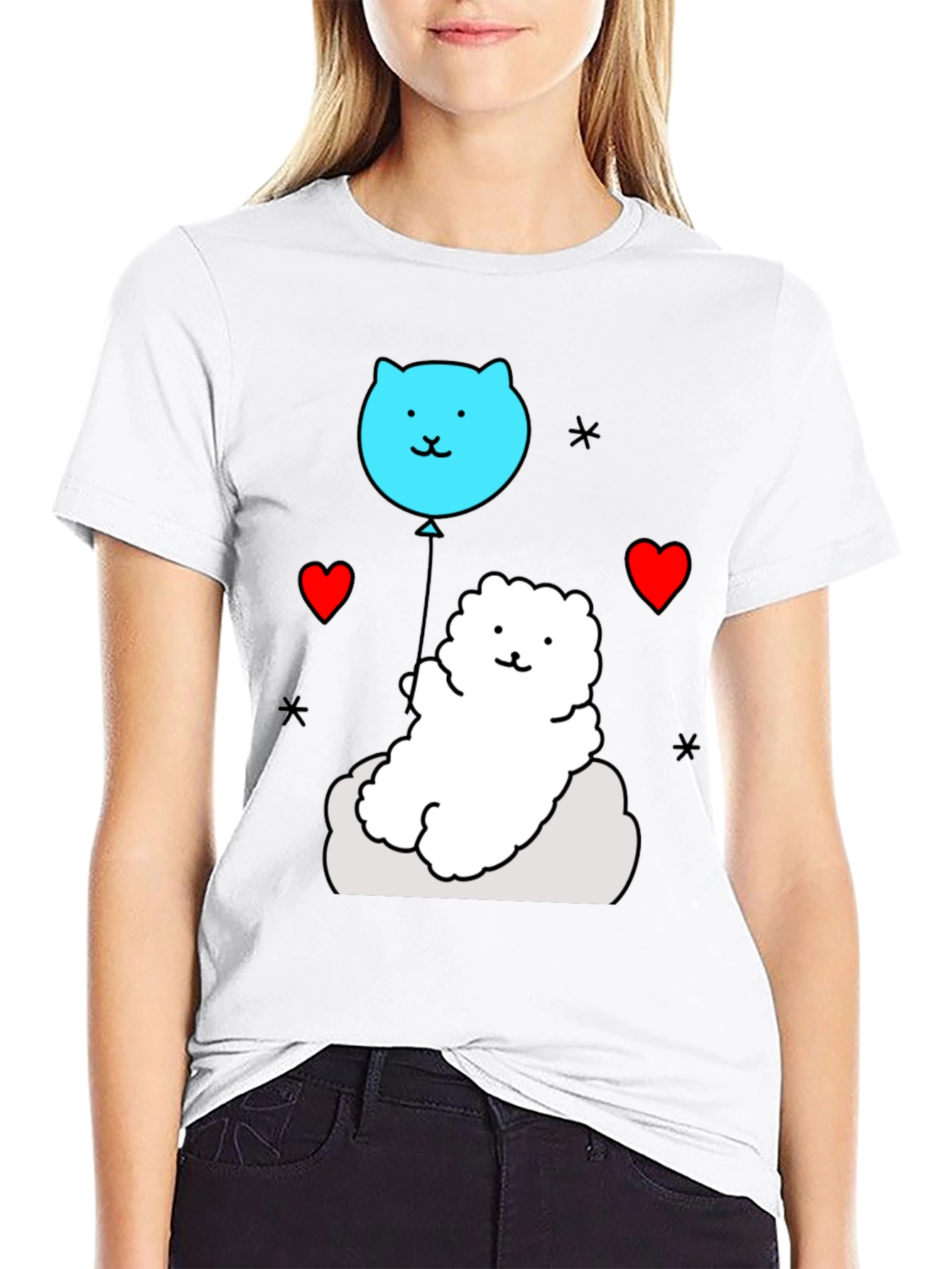 Cute Cloud Pup T-Shirt - Whimsical Design