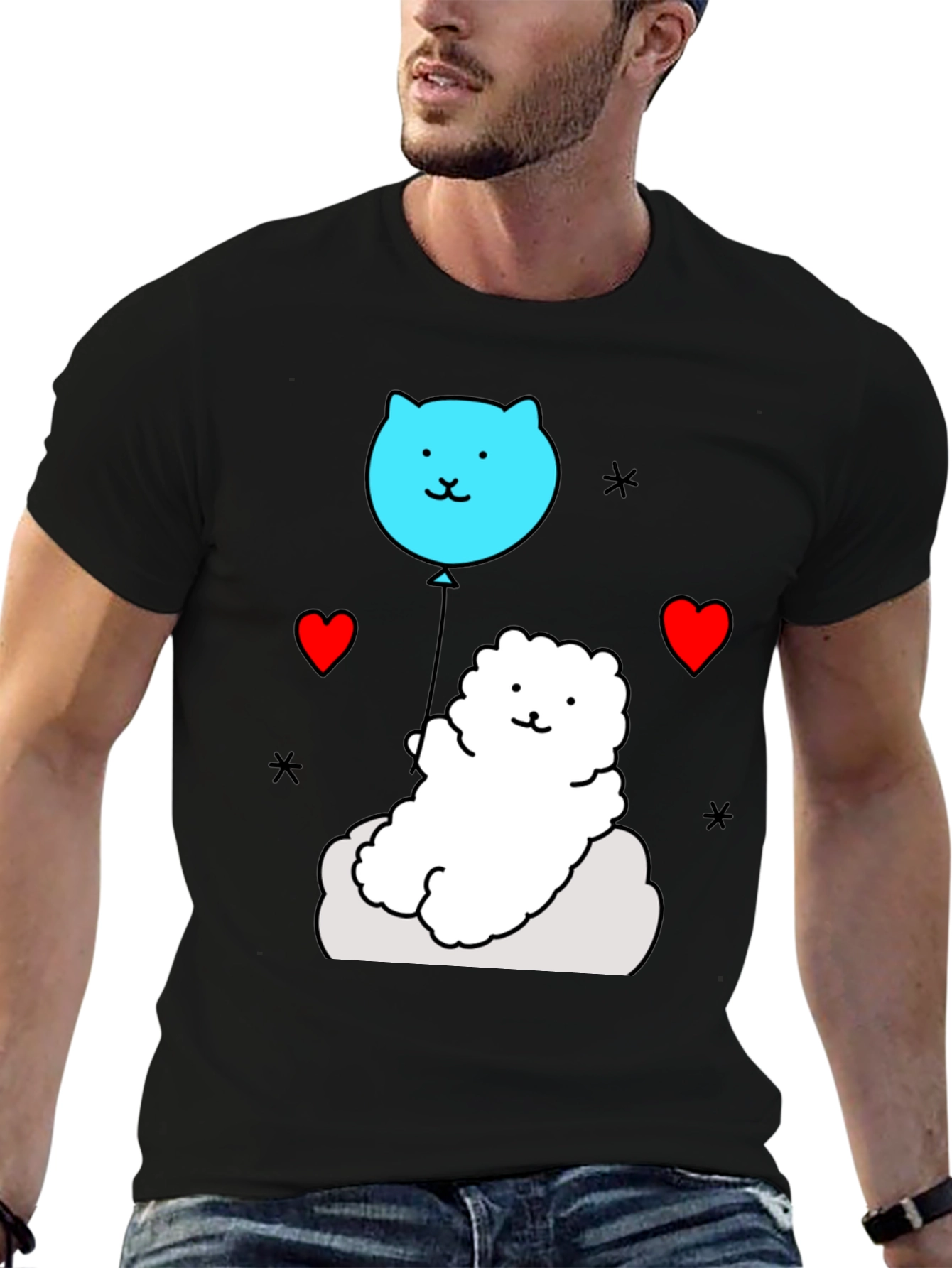 Cute Cloud Pup T-Shirt - Whimsical Design