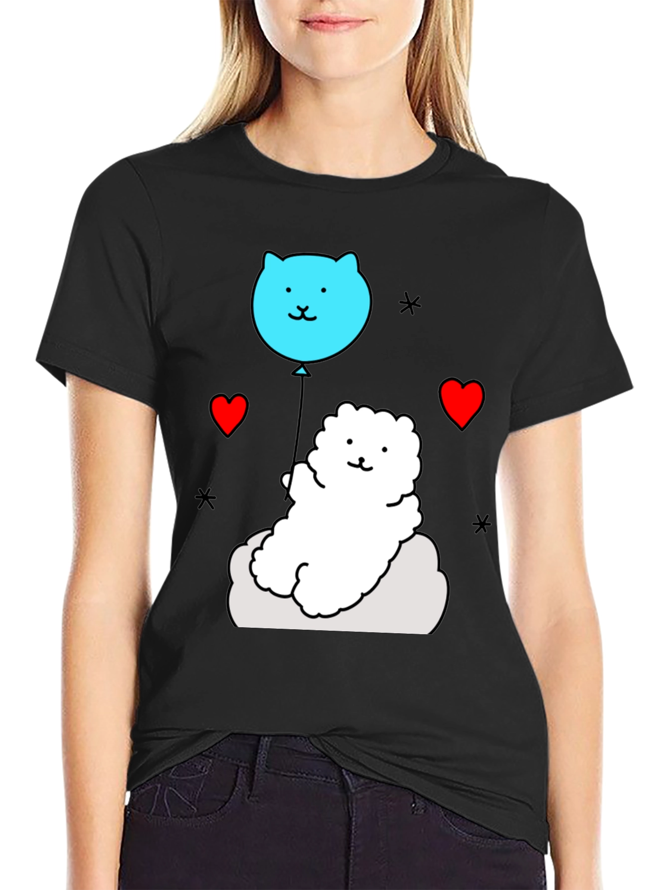 Cute Cloud Pup T-Shirt - Whimsical Design
