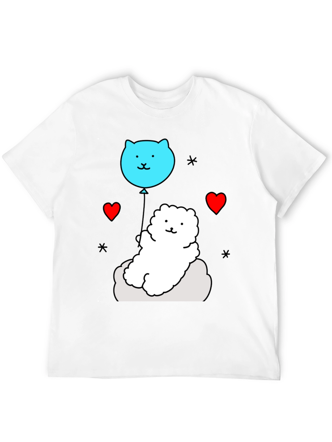 Cute Cloud Pup T-Shirt - Whimsical Design