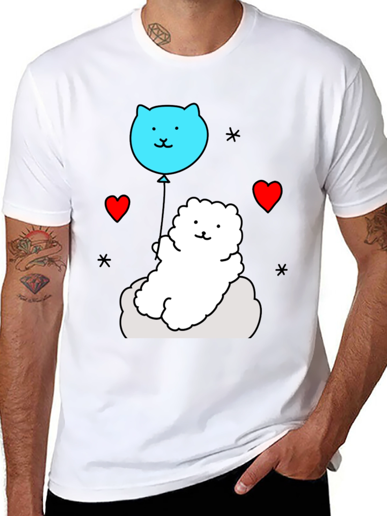 Cute Cloud Pup T-Shirt - Whimsical Design