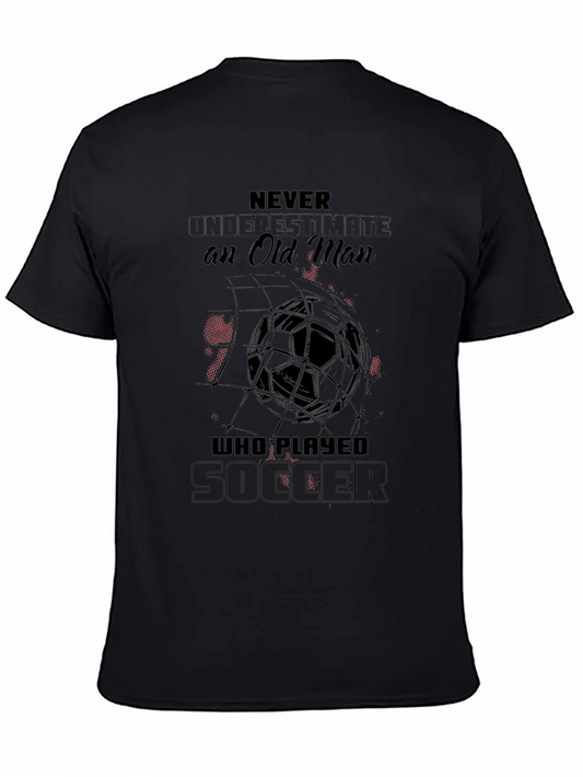 Never Underestimate Soccer Player Black T-Shirt