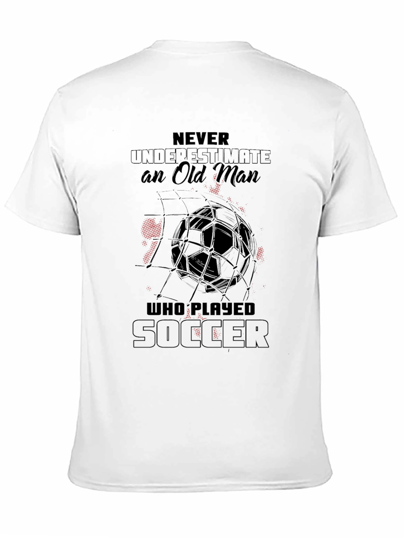 Never Underestimate Soccer Player Black T-Shirt