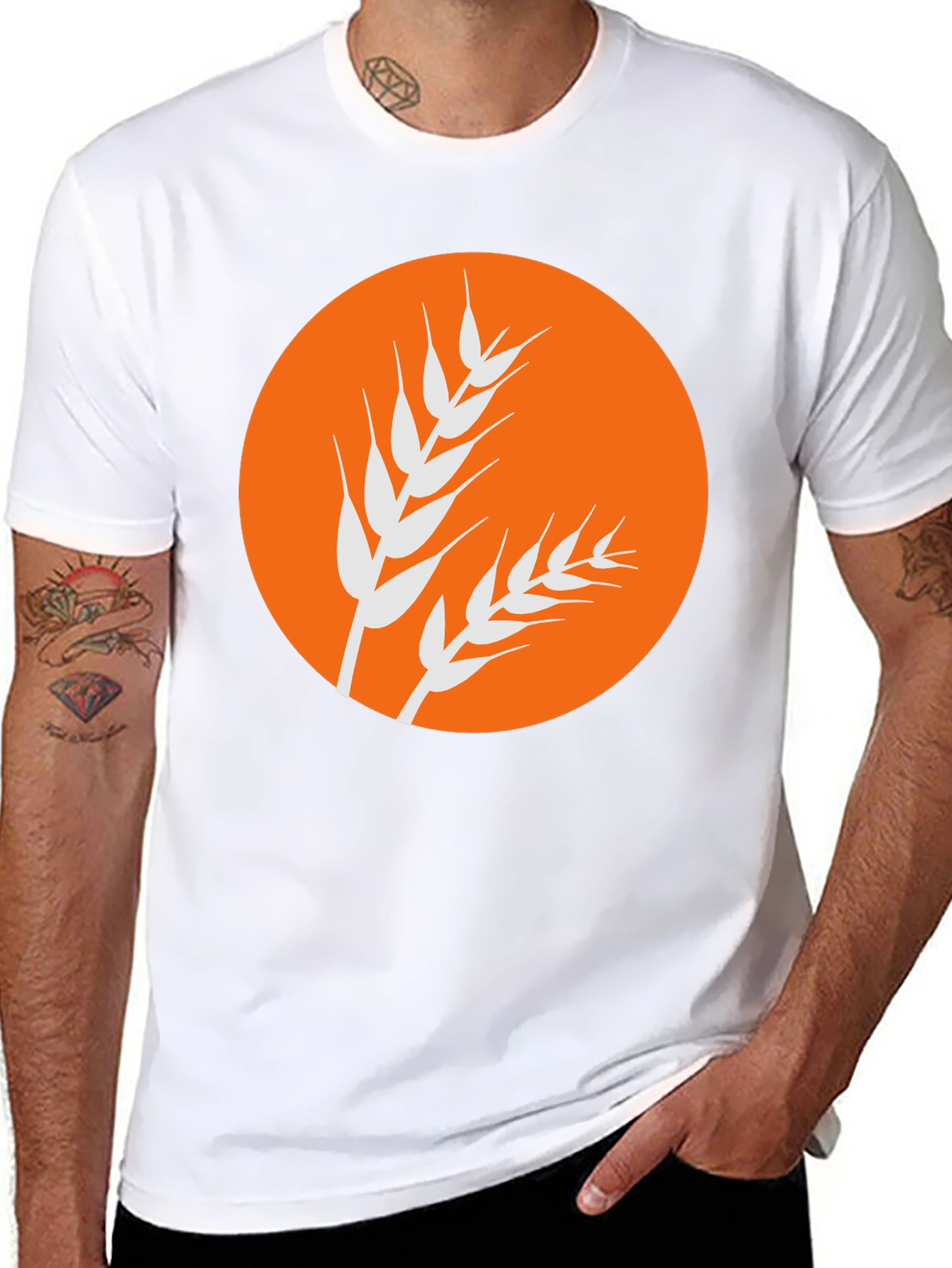 Wheat Graphic Black Tee