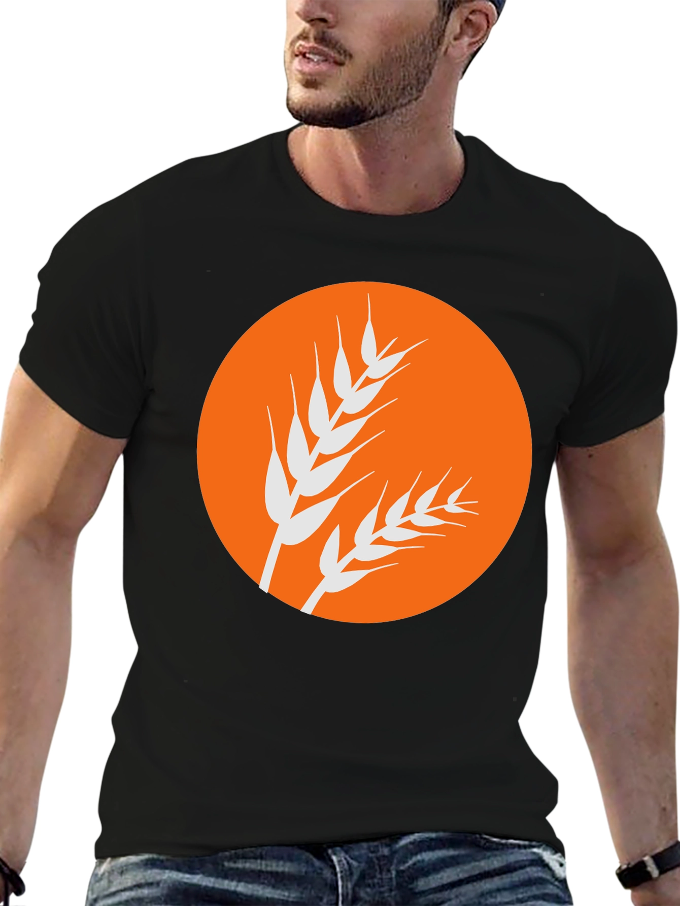 Wheat Graphic Black Tee