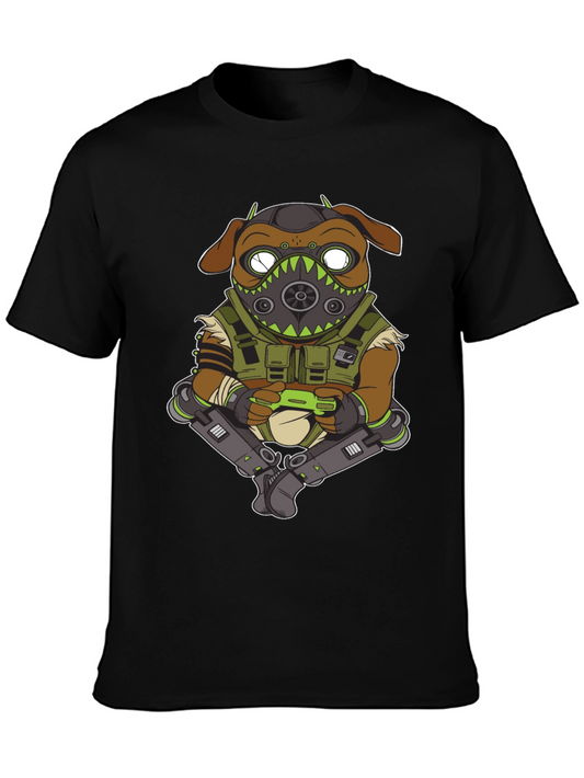 Gaming Pug Black T-Shirt