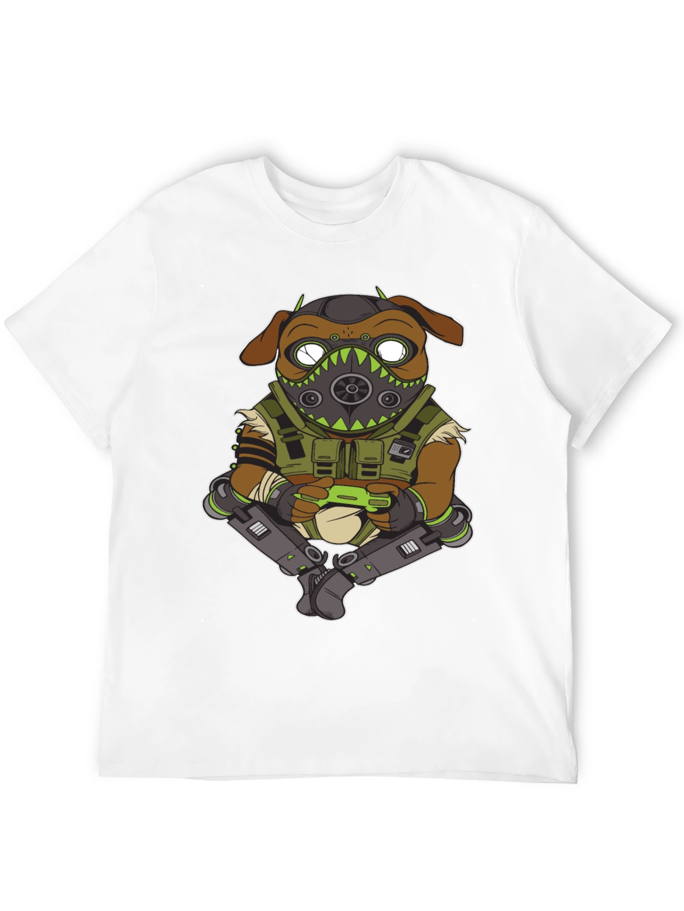 Gaming Pug Black T-Shirt
