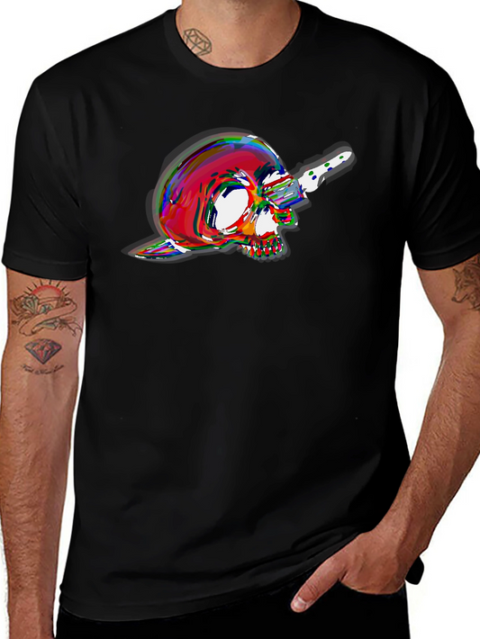 Colorful Skull Graphic Tee - Unique Design