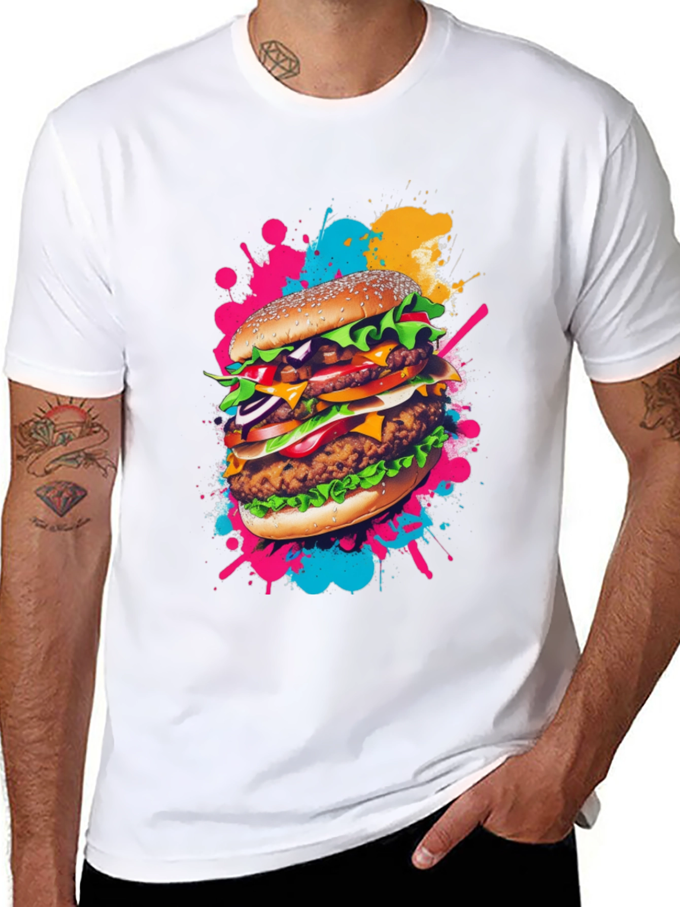 Burger Graphic Tee - Quirky Foodie Fashion