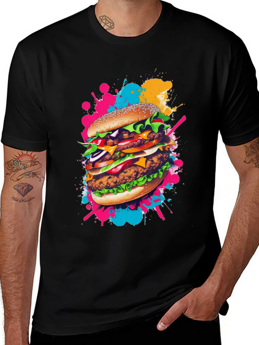 Burger Graphic Tee - Quirky Foodie Fashion