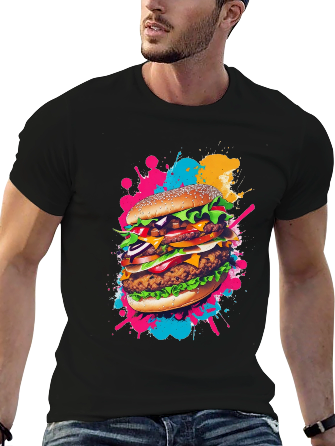 Burger Graphic Tee - Quirky Foodie Fashion