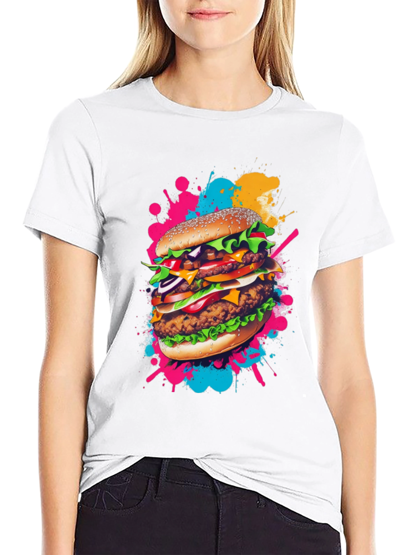 Burger Graphic Tee - Quirky Foodie Fashion