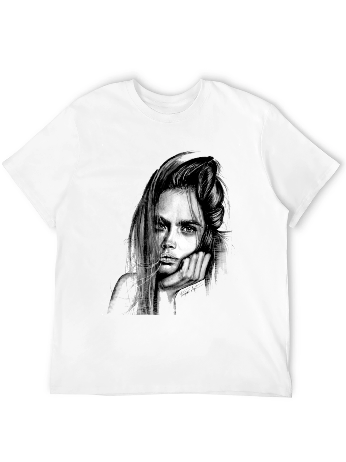 Cara Delevingne Graphic Print Black T-Shirt