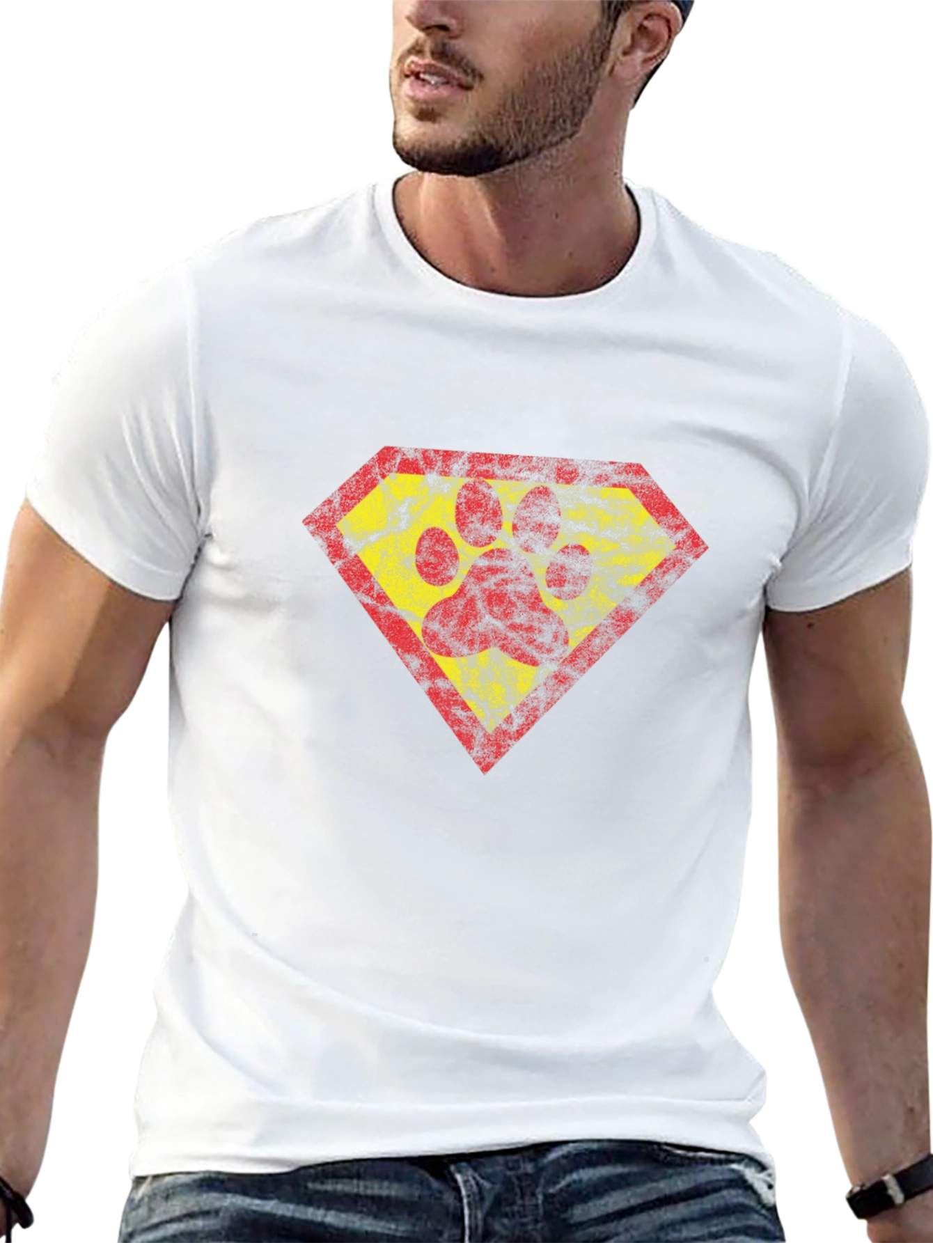 Super Paw Print T-Shirt - Dog Lover Tee