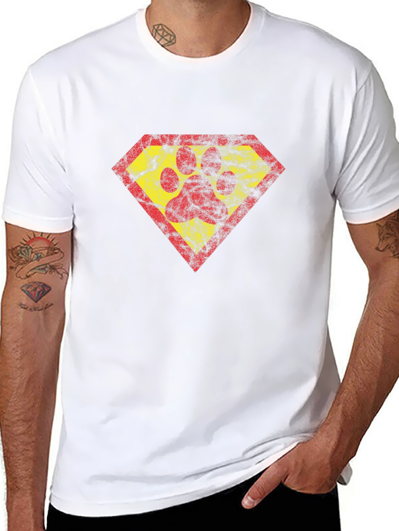 Super Paw Print T-Shirt - Dog Lover Tee
