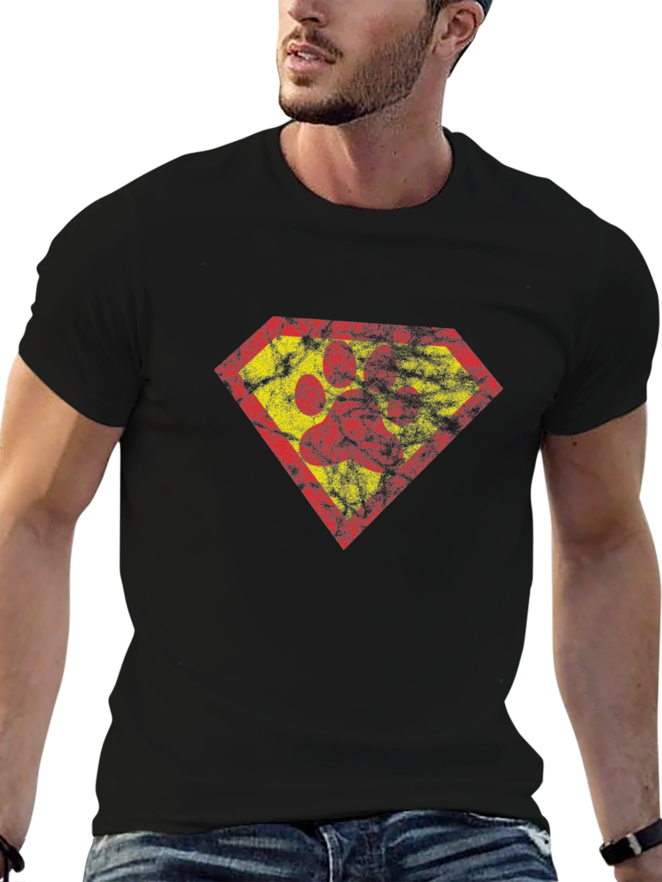 Super Paw Print T-Shirt - Dog Lover Tee