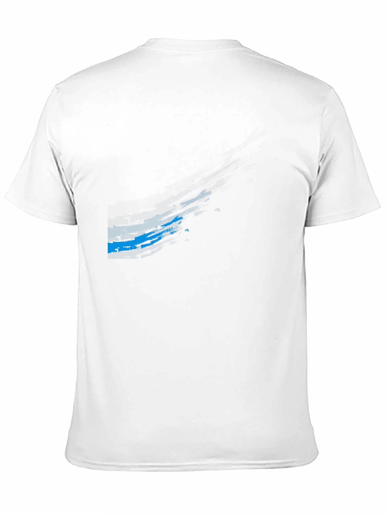Modern Black T-Shirt with Blue Graphic