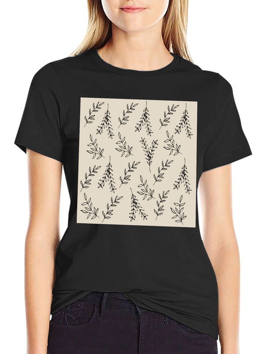 Botanical Print Crew Neck T-Shirt