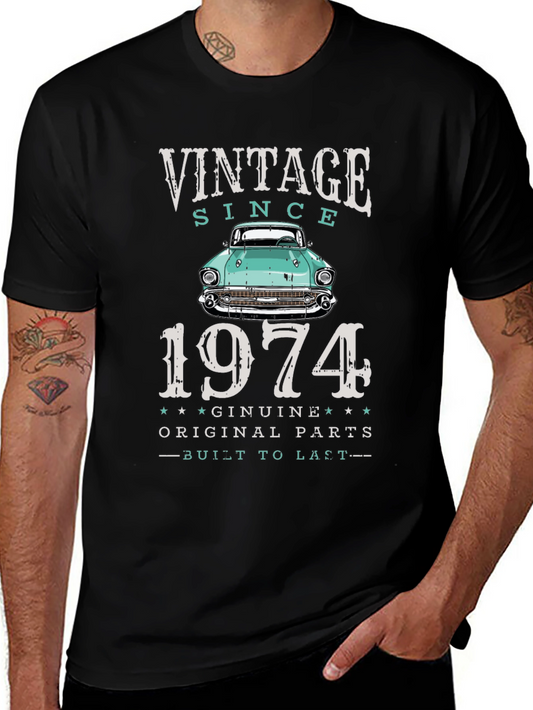 Vintage Since 1974 Car T-Shirt