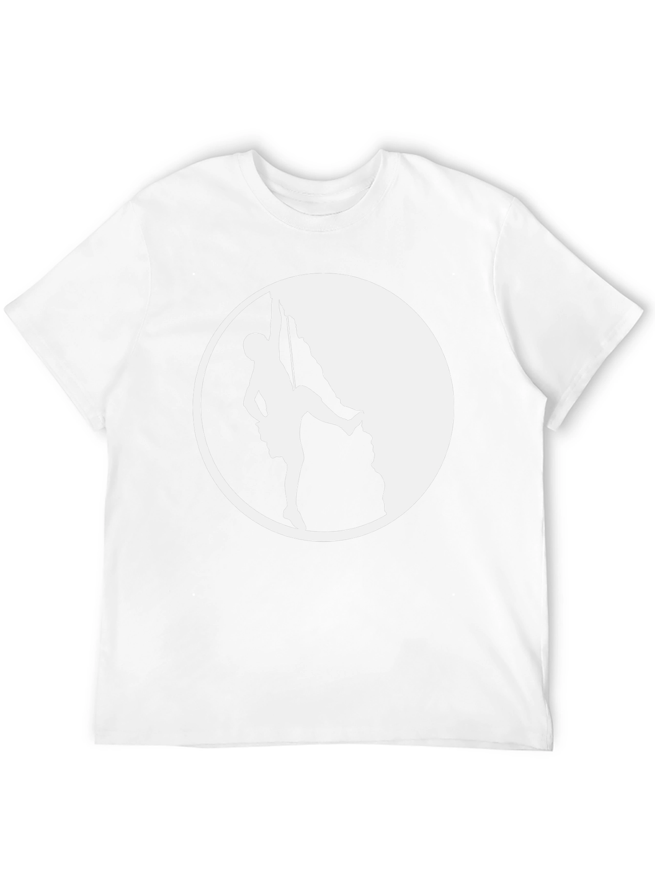 Climber Silhouette Graphic Tee - Black Cotton T-Shirt