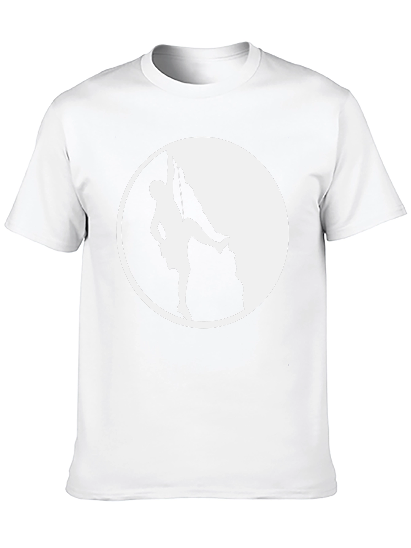 Climber Silhouette Graphic Tee - Black Cotton T-Shirt