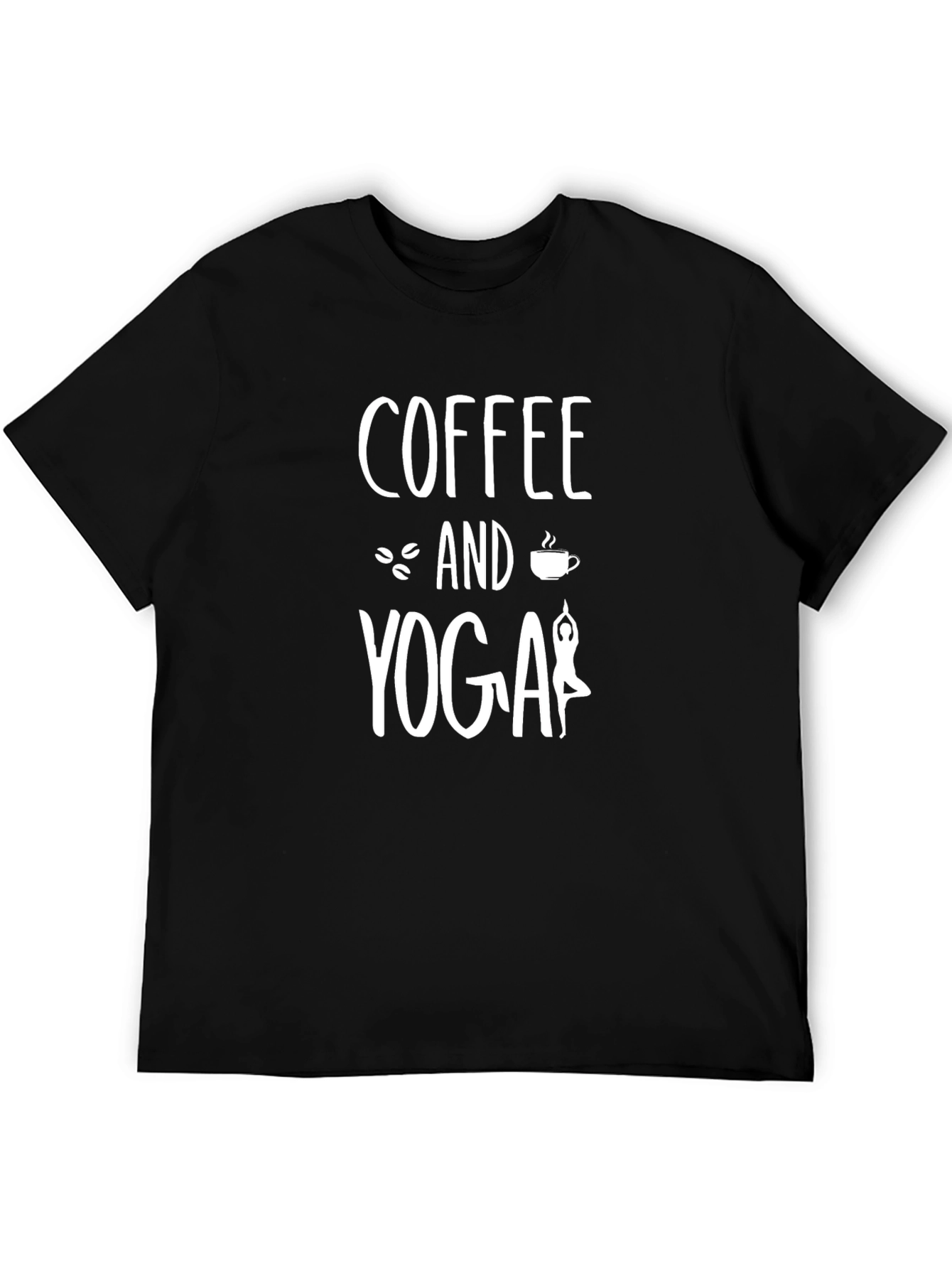 Coffee and Yoga Graphic T-Shirt - Relaxed Fit