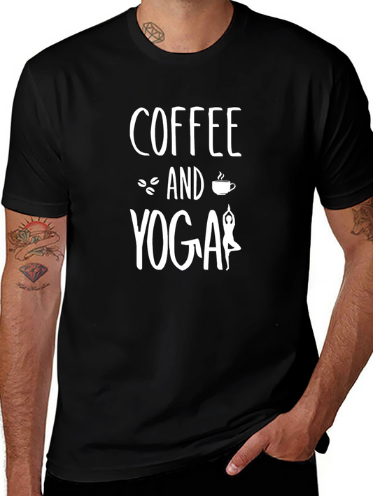 Coffee and Yoga Graphic T-Shirt - Relaxed Fit