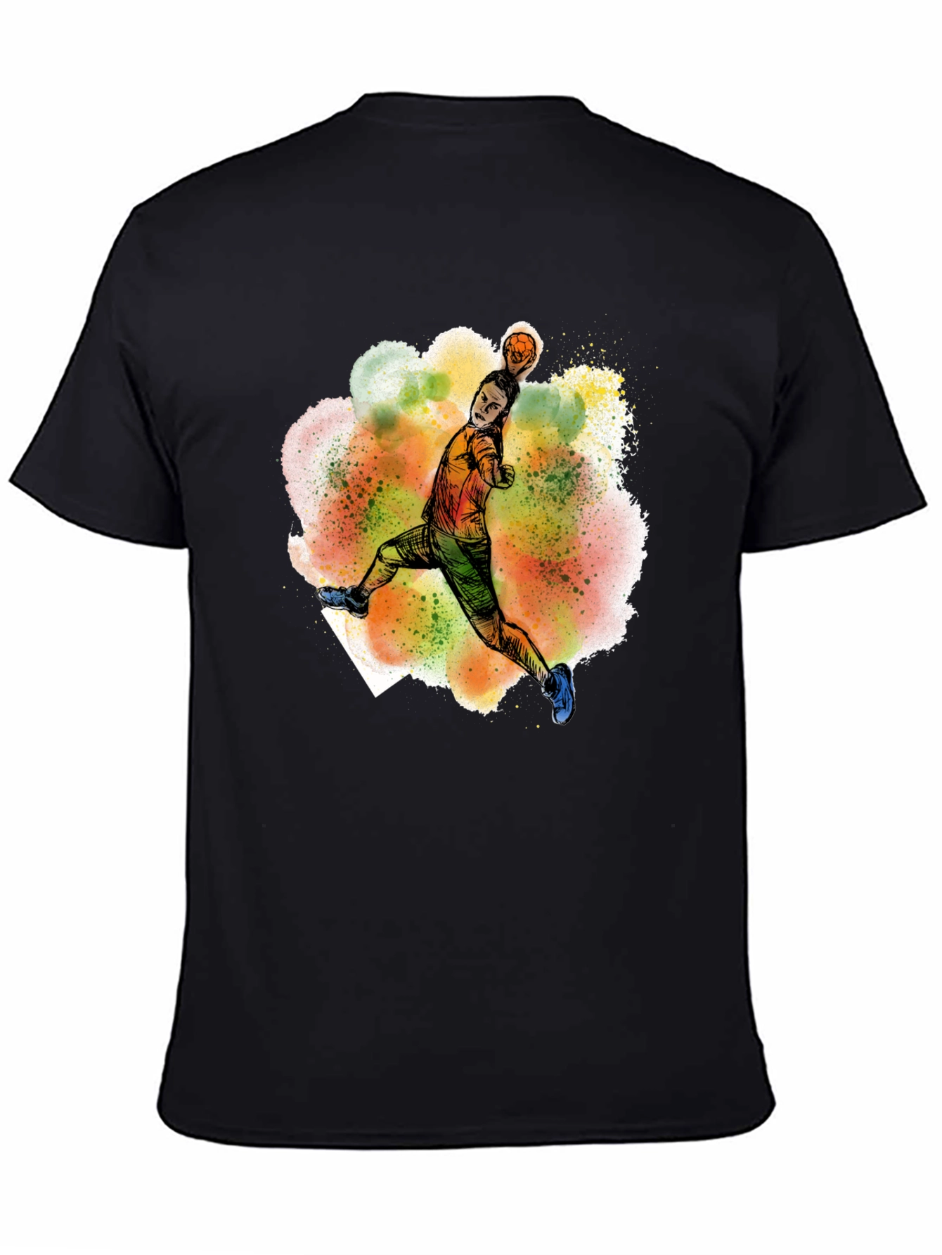 Handball Player Graphic Tee - Stylish Sportswear
