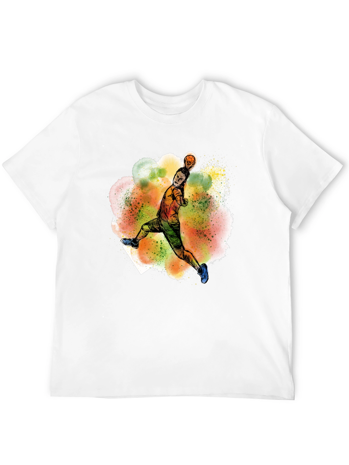 Handball Player Graphic Tee - Stylish Sportswear