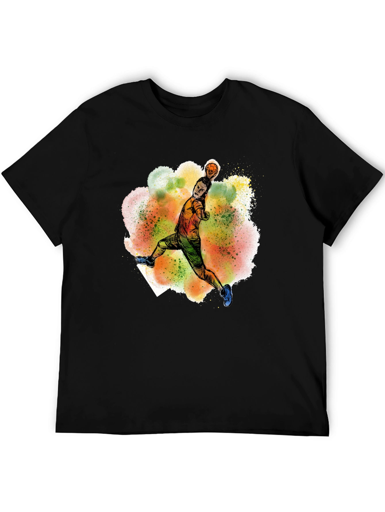 Handball Player Graphic Tee - Stylish Sportswear