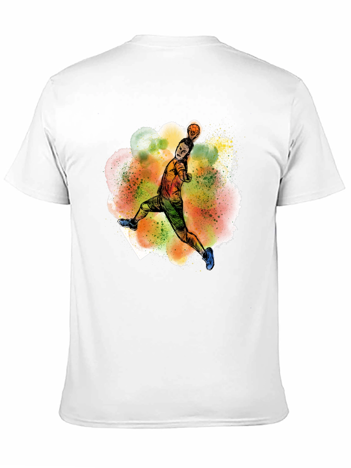 Handball Player Graphic Tee - Stylish Sportswear
