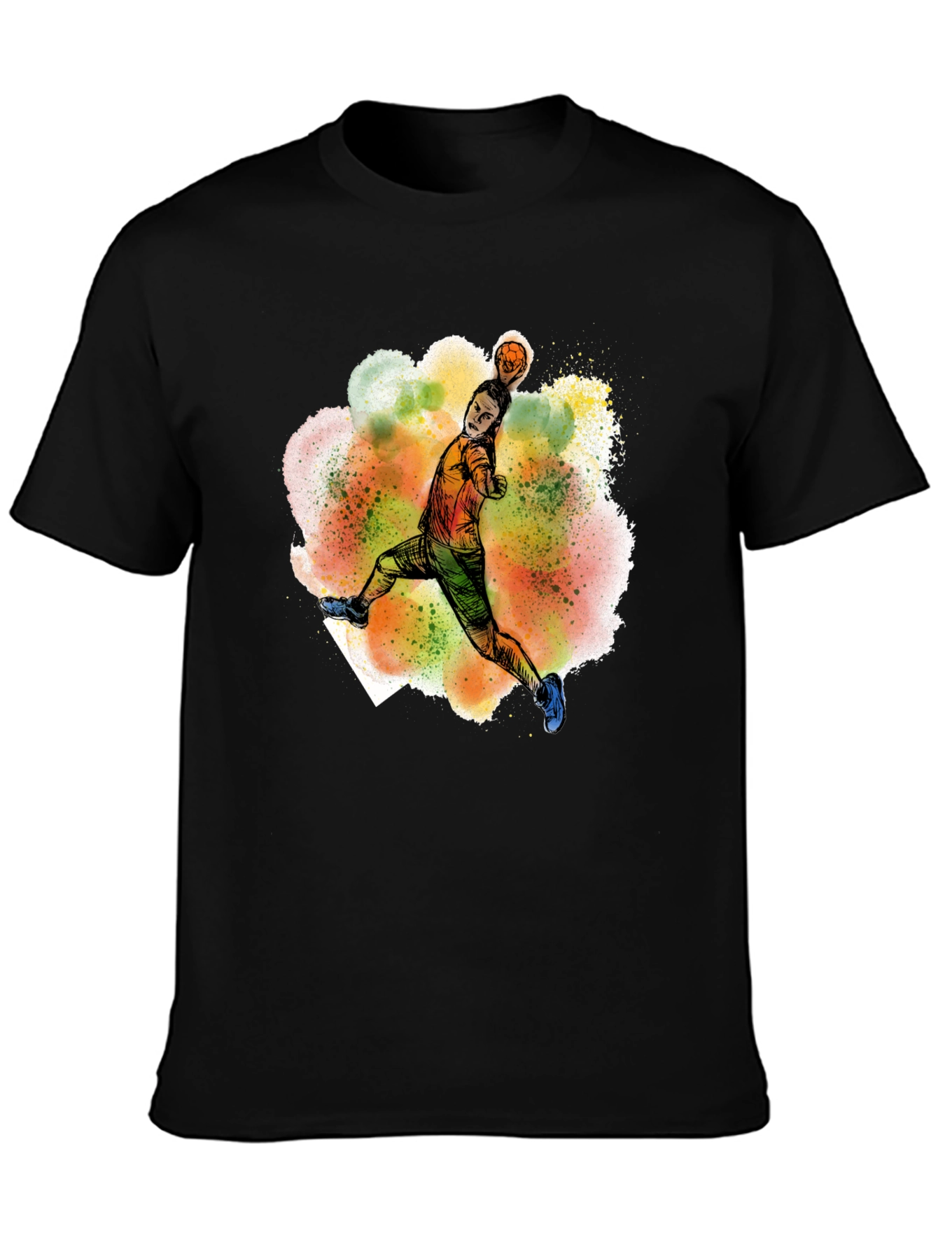 Handball Player Graphic Tee - Stylish Sportswear