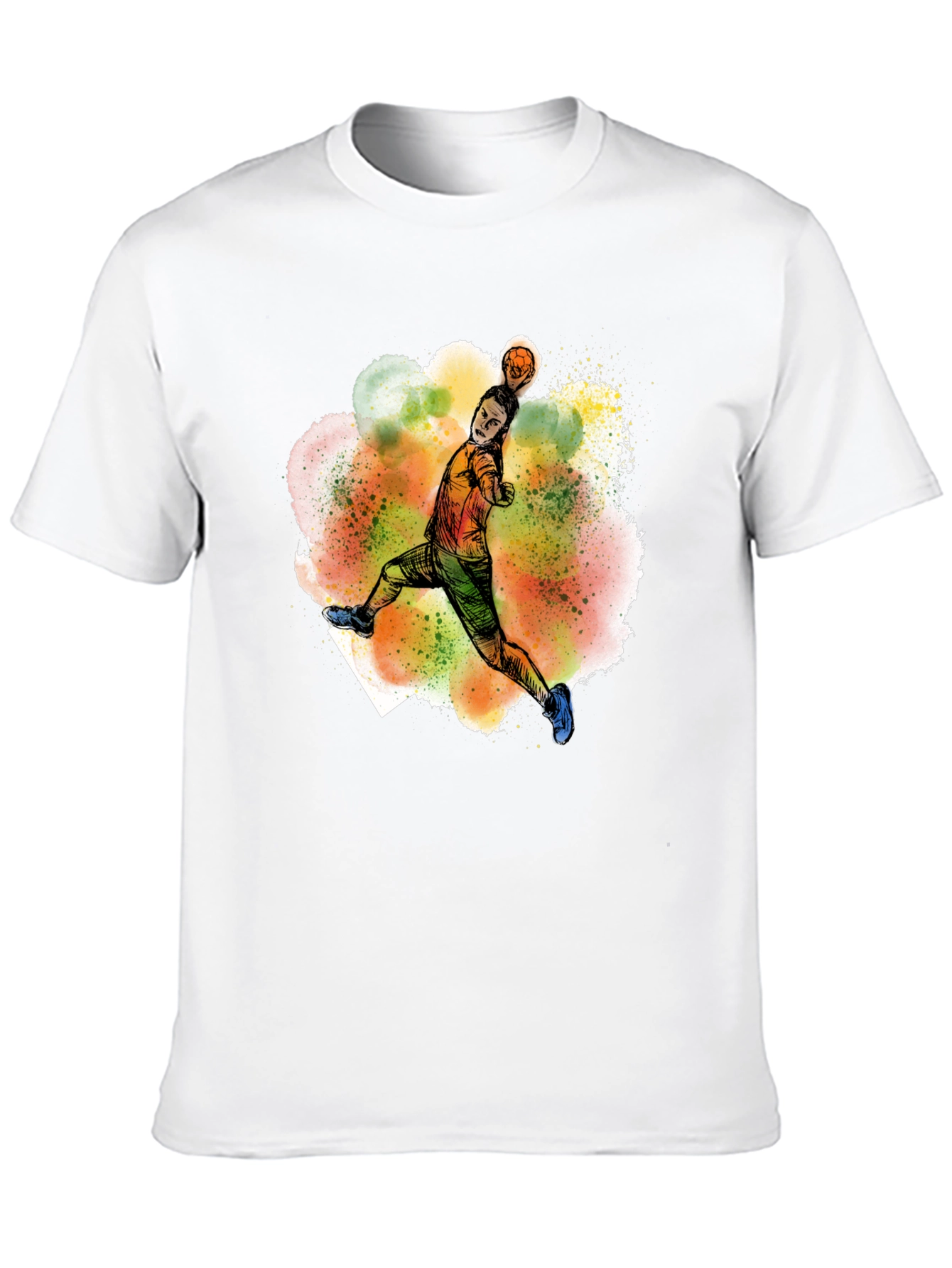Handball Player Graphic Tee - Stylish Sportswear