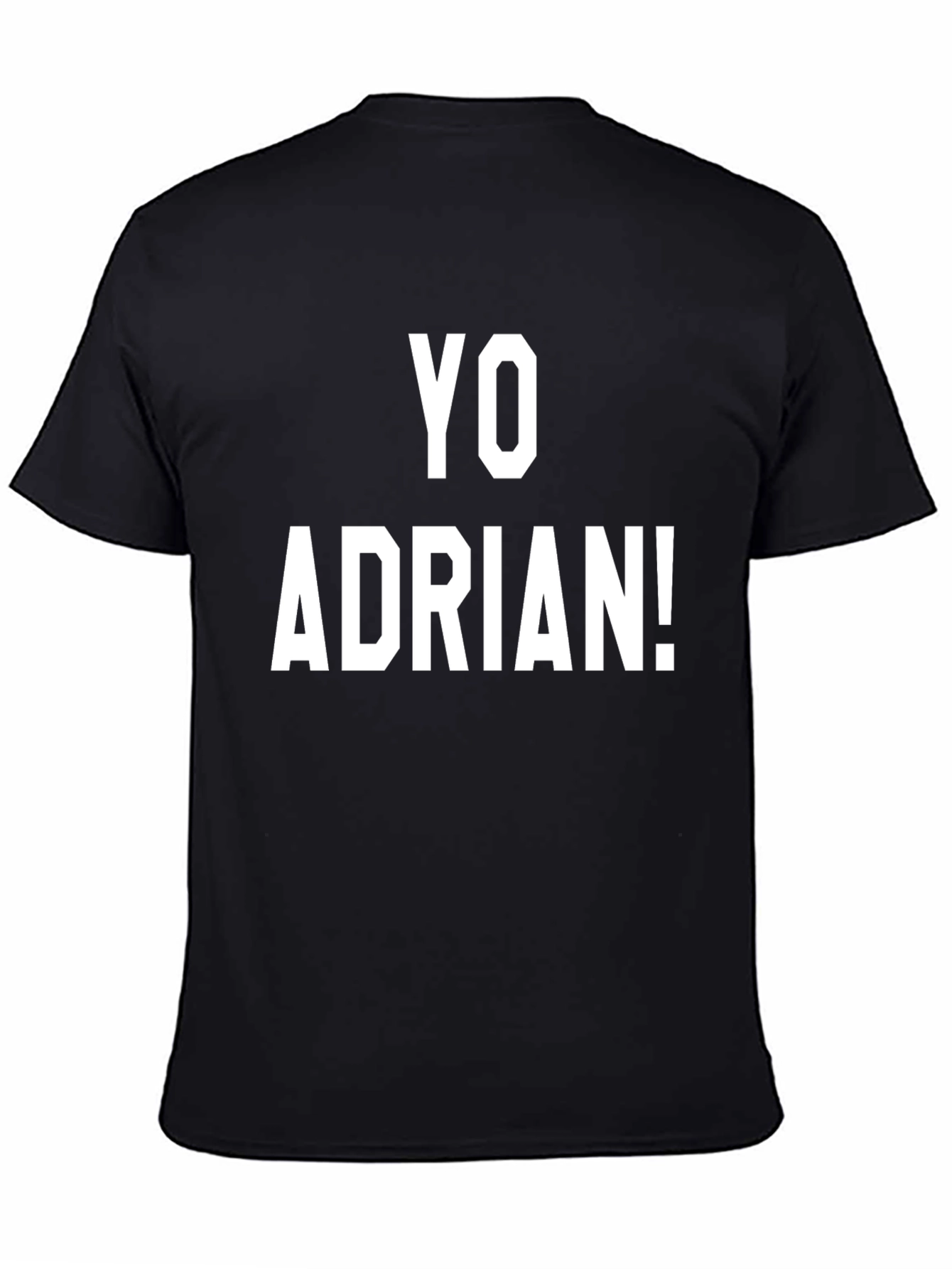 Yo Adrian! Graphic T-Shirt - Black Cotton Blend
