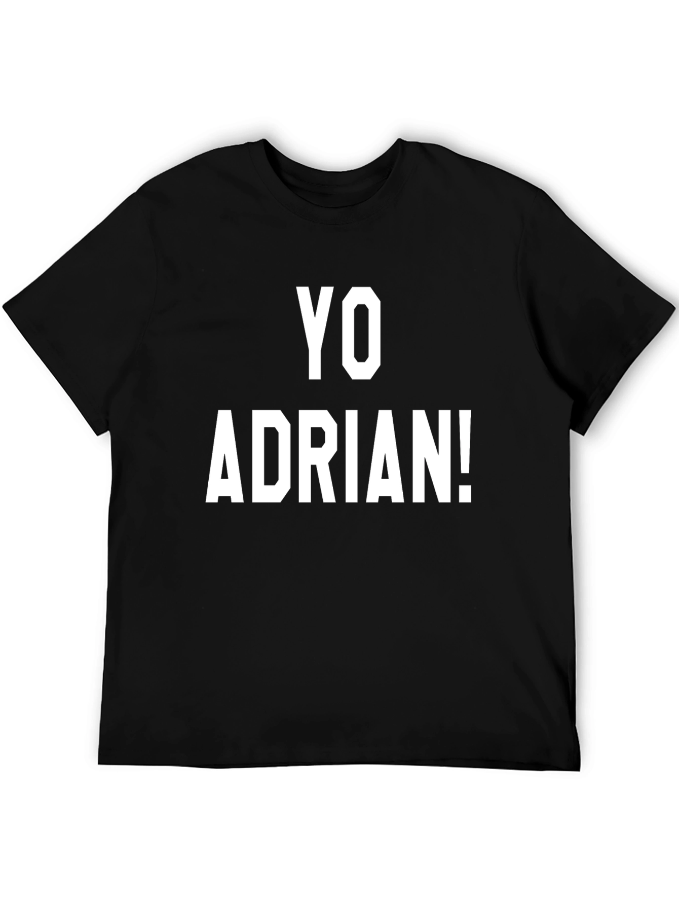 Yo Adrian! Graphic T-Shirt - Black Cotton Blend